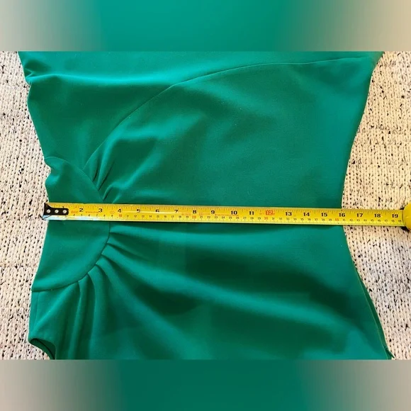 Diane Von Furstenberg DVF Dayna Fit and Flare Midi Dress in Green Size 12 EUC - Picture 7 of 15